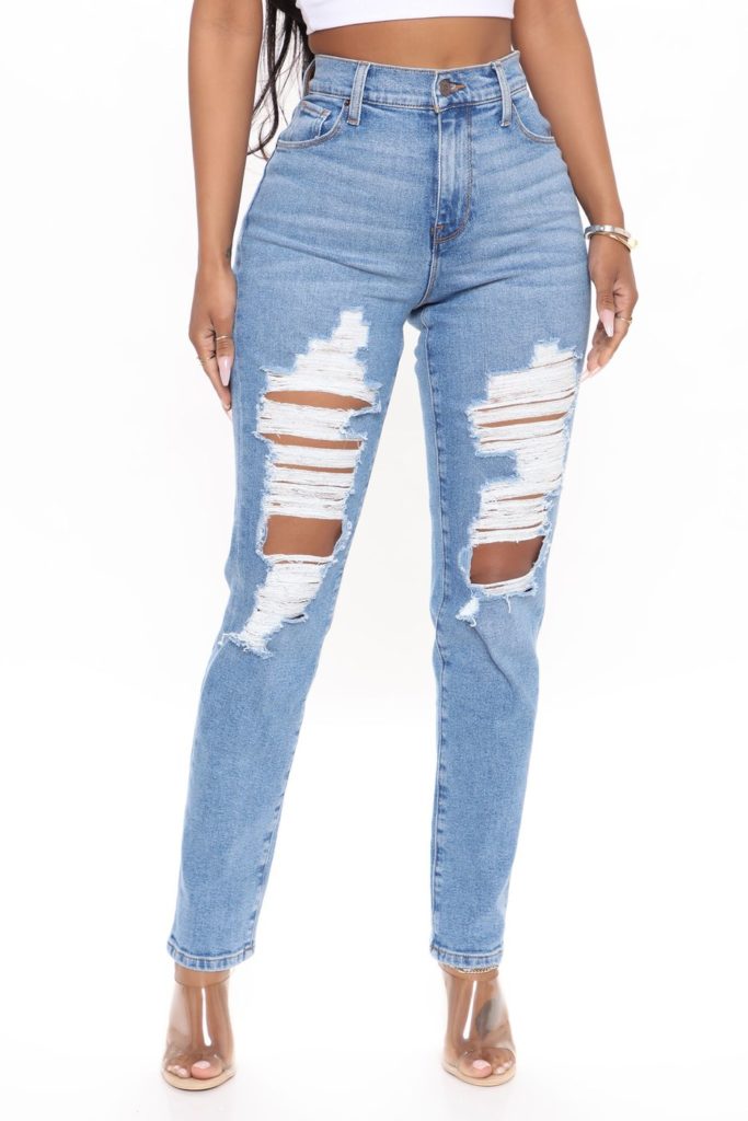 New perspective ripped slim mom jeans Fashion Nova